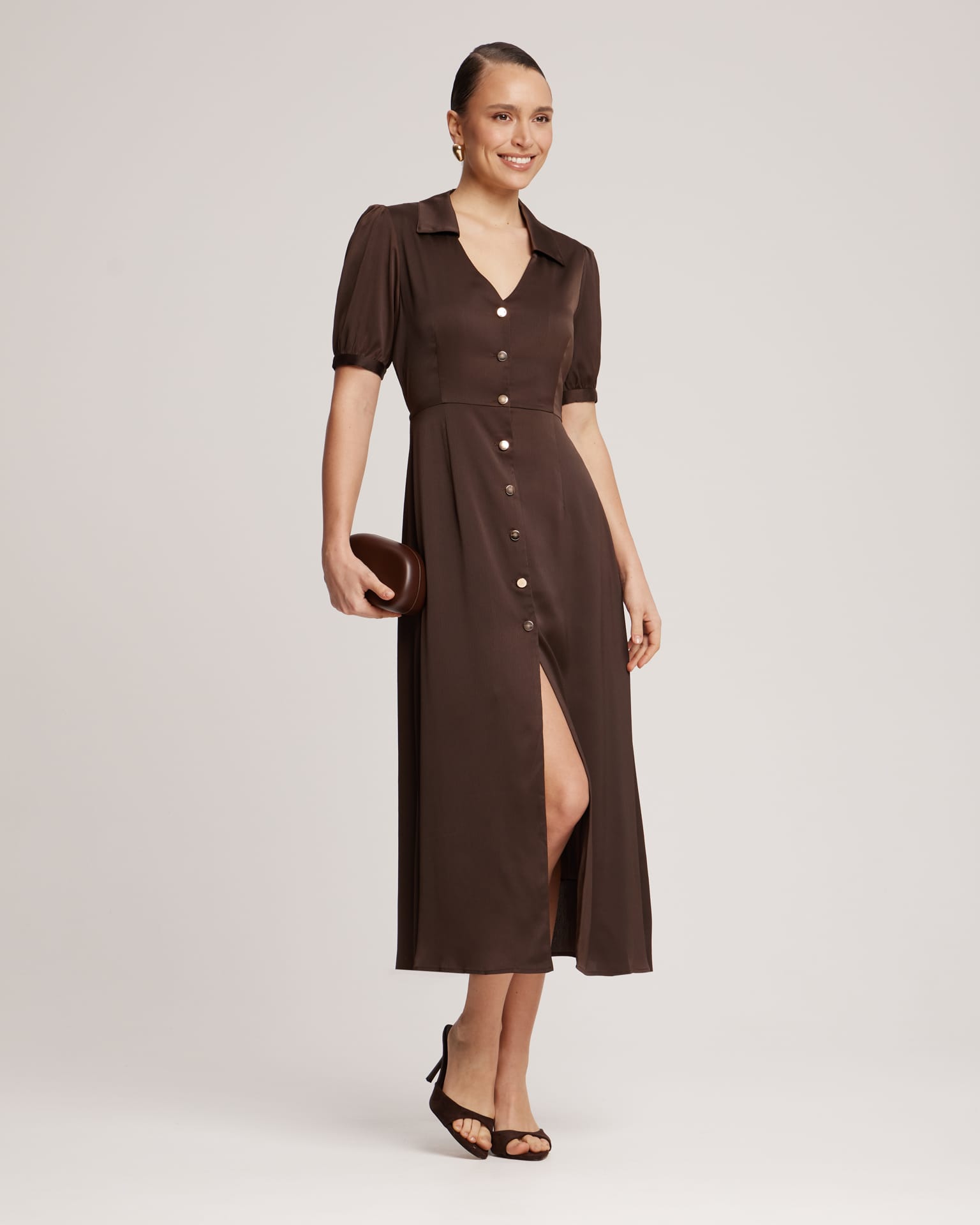 Шоколадное платье