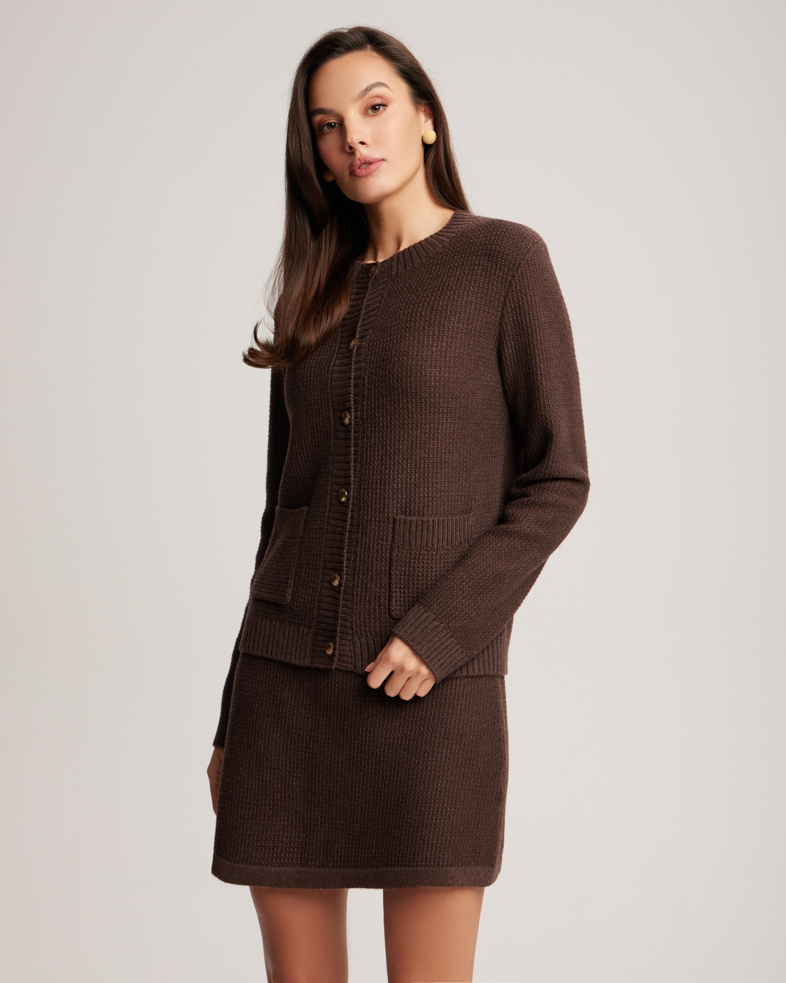 Кардиган фактурной вязки